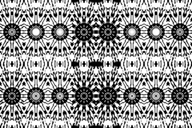 Soyut kaleydoskop arkaplanı. Soyut arkaplan. Resim siyah ve beyaz tonları içerir