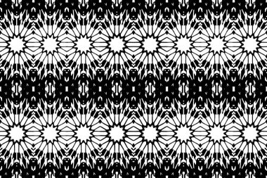 Soyut kaleydoskop arkaplanı. Soyut arkaplan. Resim siyah ve beyaz tonları içerir