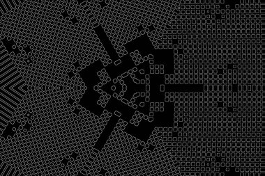 Soyut arkaplan. Monokrom dokusu. Beyaz arkaplanda siyah beyaz çizgiler.