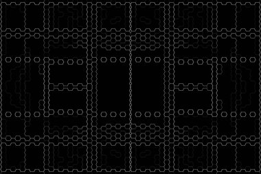 Soyut arkaplan. Monokrom dokusu. Beyaz arkaplanda siyah beyaz çizgiler.