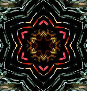 Soyut kaleydoskop arkaplanı. Çoklu renkli kaleydoskop dokusu.