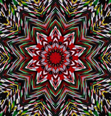 Soyut kaleydoskop arkaplanı. Çoklu renkli kaleydoskop dokusu.