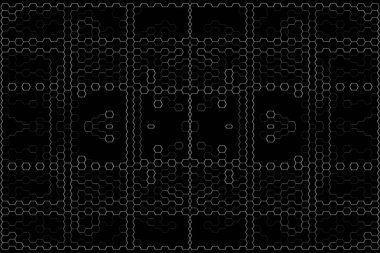 Soyut arkaplan. Monokrom dokusu. Beyaz arkaplanda siyah beyaz çizgiler.