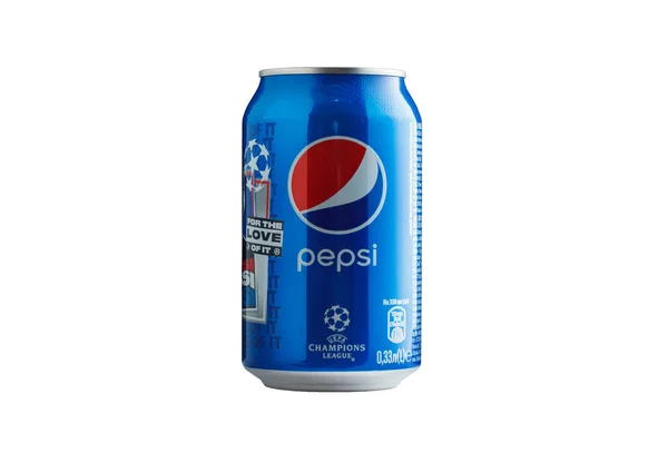 Zaporozhye Ucrânia Dezembro 2021 Frasco Pepsi 330Ml Isolado Fundo Branco — Fotografia de Stock