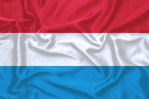 Flag Luxembourg Silk Background Silk Texture — стокове фото