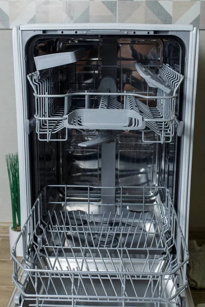 Open Dishwasher Racks Dishwasher Containers — Stock fotografie