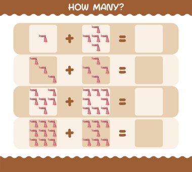 Kaç tane karikatür atkısı var? Oyun sayıyorum. Okul öncesi çocuklar ve bebekler için eğitici bir oyun