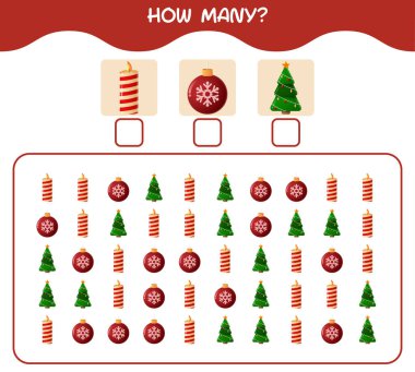 Kaç tane çizgi film Noel 'i var? Oyun sayıyorum. Okul öncesi çocuklar ve bebekler için eğitici bir oyun