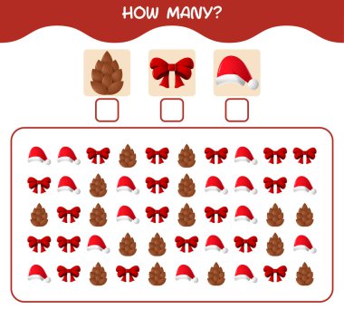 Kaç tane çizgi film Noel 'i var? Oyun sayıyorum. Okul öncesi çocuklar ve bebekler için eğitici bir oyun