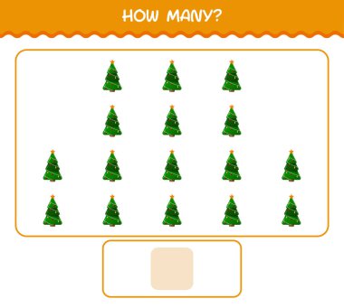 Kaç tane çizgi film Noel ağacı. Oyun sayıyorum. Okul öncesi çocuklar ve bebekler için eğitici bir oyun