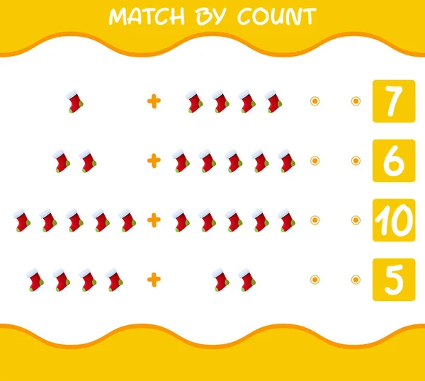 Coincidir Por Cuenta Calcetines Dibujos Animados Partido Cuenta Juego Juego — Archivo Imágenes Vectoriales