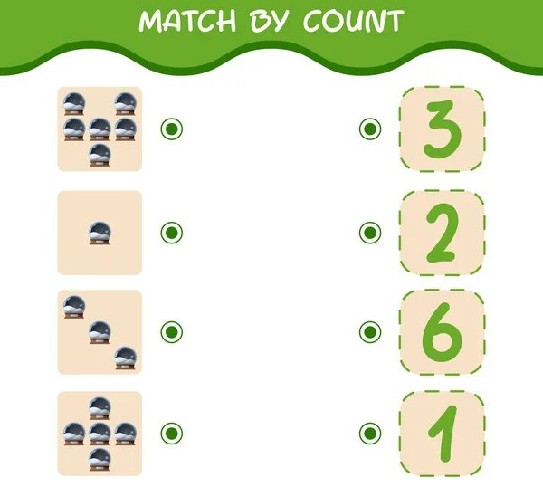 Match Telling Van Cartoon Glas Sneeuwbal Match Tel Het Spel — Stockvector