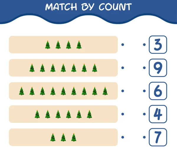 Partido Por Cuenta Del Árbol Navidad Dibujos Animados Partido Cuenta — Archivo Imágenes Vectoriales