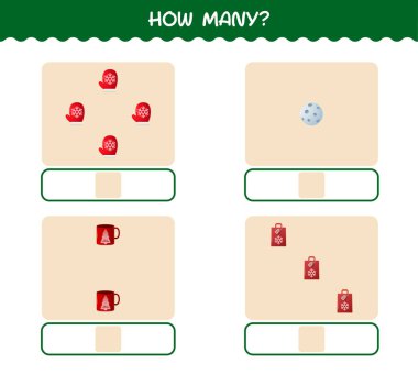 Kaç tane çizgi film Noel 'i var? Oyun sayıyorum. Okul öncesi çocuklar ve bebekler için eğitici bir oyun