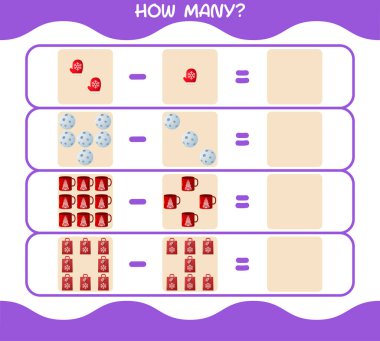 Kaç tane çizgi film Noel 'i var? Oyun sayıyorum. Okul öncesi çocuklar ve bebekler için eğitici bir oyun