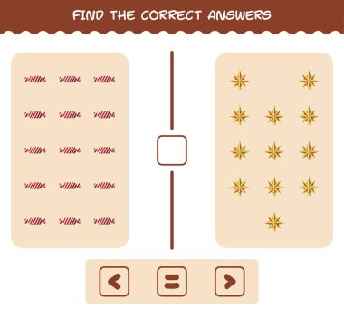 Çizgi film Noel 'inin doğru cevaplarını bul. Arama ve sayma oyunu. Okul öncesi çocuklar ve bebekler için eğitici bir oyun