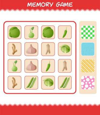 Çizgi film sebzeleriyle hafıza oyunları. Kart oyunu öğreniyorum. Okul öncesi çocuklar ve bebekler için eğitici bir oyun