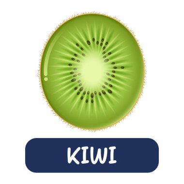 beyaz arkaplanda izole edilmiş kivi meyve vektörü