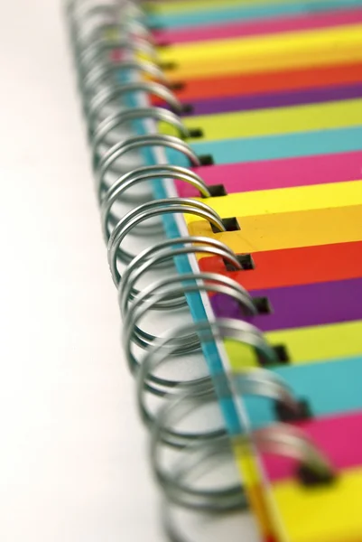 Colorful notebook close up