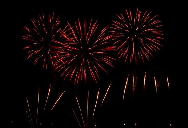 Feux d'artifice rouges — Photo