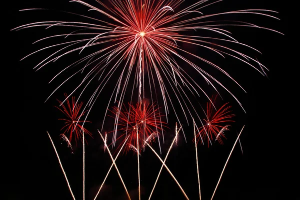 Red fireworks — Stock Photo, Image