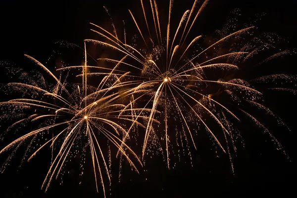 Golden fireworks — Stock Photo, Image