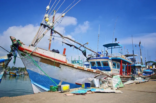 View Old Ship Port Colorful Boat Dondra Harbor Sri Lanka — Stock Photo, Image