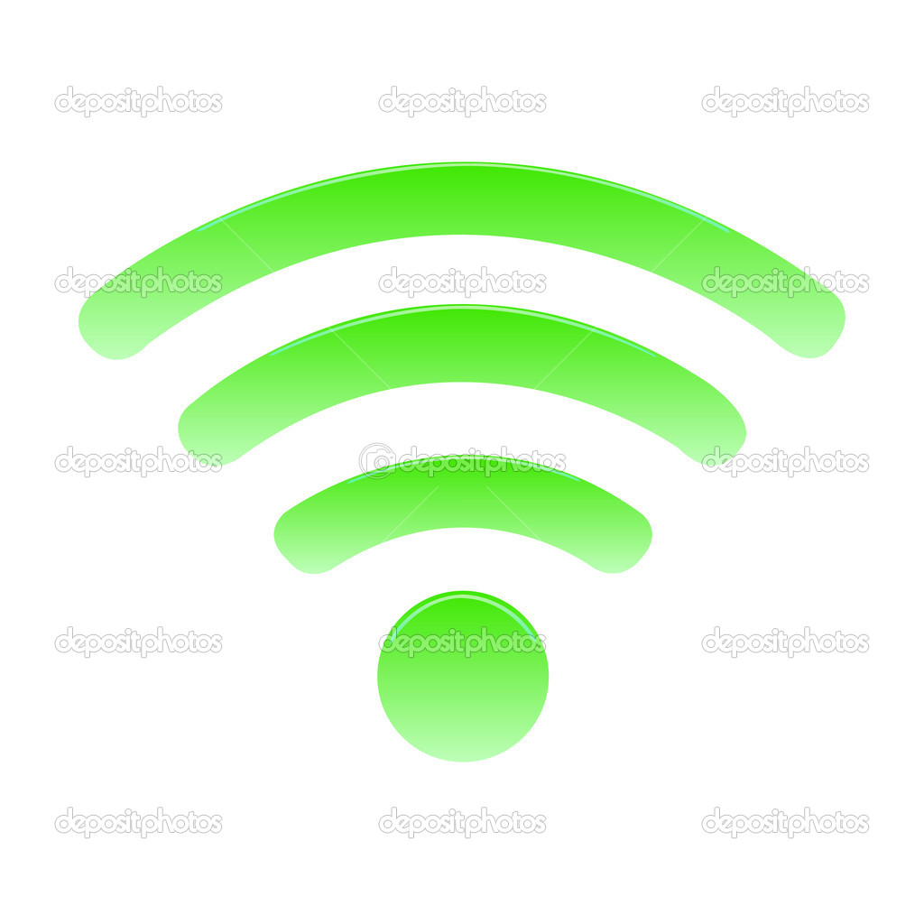 Green wifi symbol — Stock Vector © agongallud 50477657