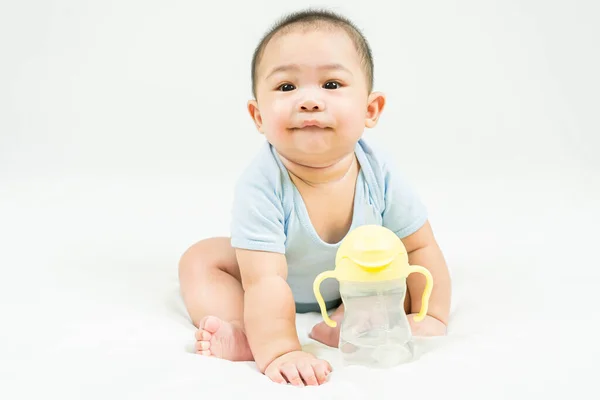 Niño Cuidado Niños Concepto Retrato Lindo Poco Meses Edad Asiático — Foto de Stock