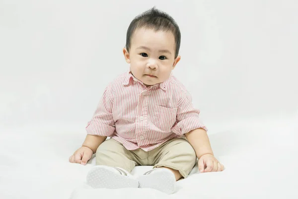 Stylish Fashionable Kid Toddler Baby Boy Model Casual Clothes Adorable — Stockfoto