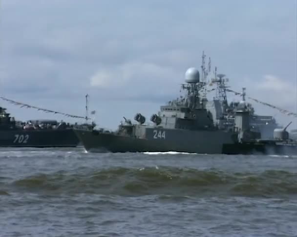 Desfile naval en Baltysk (2003) -03 — Vídeo de stock