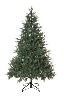 Yapay yeşil Noel ağacı beyaz arka planda izole edilmiş