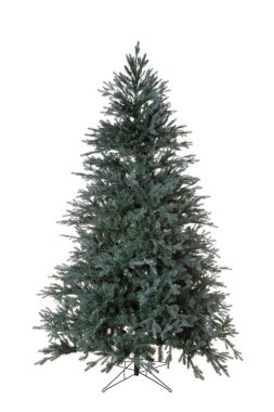 Yapay yeşil Noel ağacı beyaz arka planda izole edilmiş