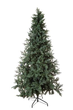 Yapay yeşil Noel ağacı beyaz arka planda izole edilmiş