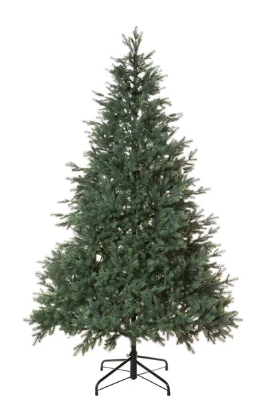 Yapay yeşil Noel ağacı beyaz arka planda izole edilmiş