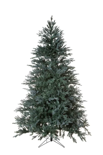 Yapay yeşil Noel ağacı beyaz arka planda izole edilmiş