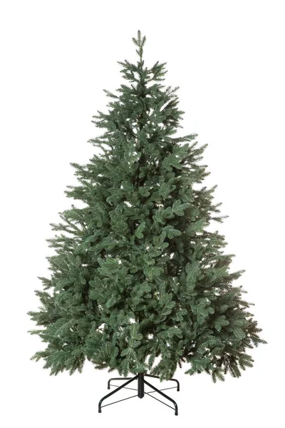 Yapay yeşil Noel ağacı beyaz arka planda izole edilmiş