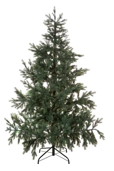 Kunstmatige Groene Kerstboom Geïsoleerd Een Witte Achtergrond — Stockfoto