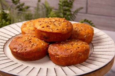 Walnut bread homemade keto recipe, healthy sweet food
