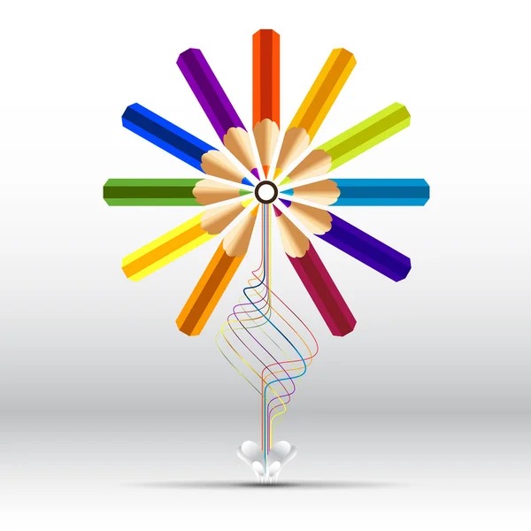 Stylo couleur colorée — Image vectorielle