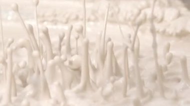 Macro Recycling Clay Water Shimmering in a Dish Extreme Slow Motion