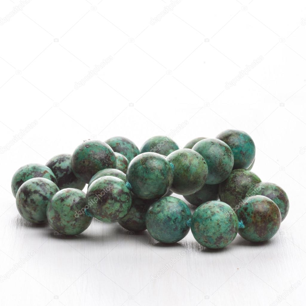 green semi precious stone necklace