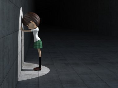 kız öğrencilerin discouraged olmak.
