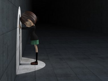 kız öğrencilerin discouraged olmak.
