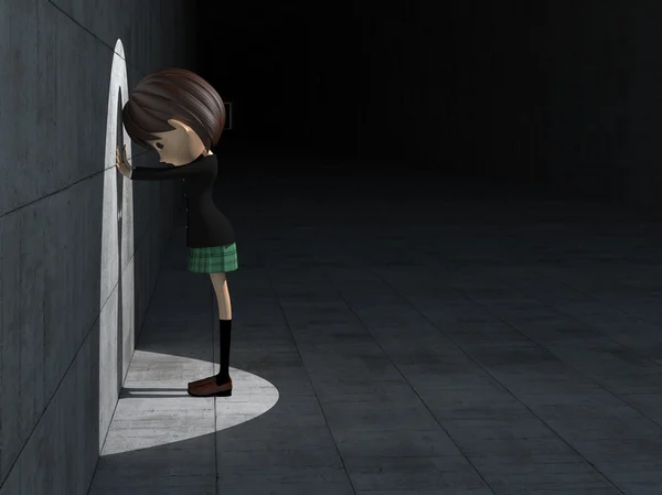 kız öğrencilerin discouraged olmak.