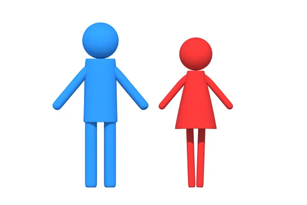 Pictograms of men and women — Stock Photo, Image