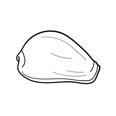 Oymalı çizgilerin el yapımı kovboysu kabuğu. Davetiyeler, tebrik kartları, posterler, afişler, afişler ve daha fazlası için tasarım ögesi. Vektör illüstrasyonu beyaz arkaplanda izole edildi.