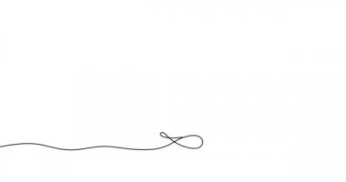 Animasyon çizimi. Sürekli kardan adam silueti. El yapımı minimalist stil. Çizgi çizimi elle çizilmiş. Noel konsepti. 4K video