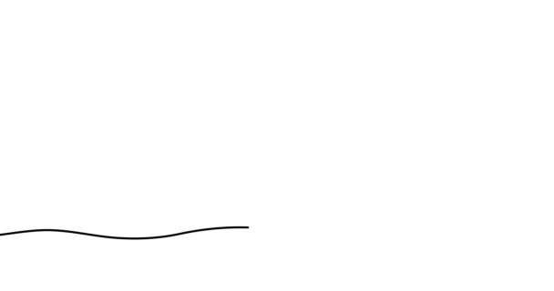 Анимационная Иллюстрация Непрерывный Однолинейный Силуэт Кролика Ручной Минималистский Стиль Рисунок — стоковое видео