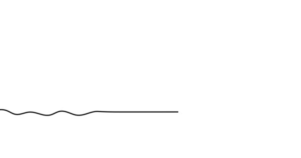 Κινούμενη Απεικόνιση Συνεχής Μία Γραμμή Σιλουέτα Έλκηθρου Χειροποίητο Μινιμαλιστικό Στυλ — Αρχείο Βίντεο